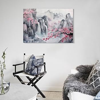 Amazon.co.jp: 絵画 中国風の水墨画インテリア 絵画 水墨画